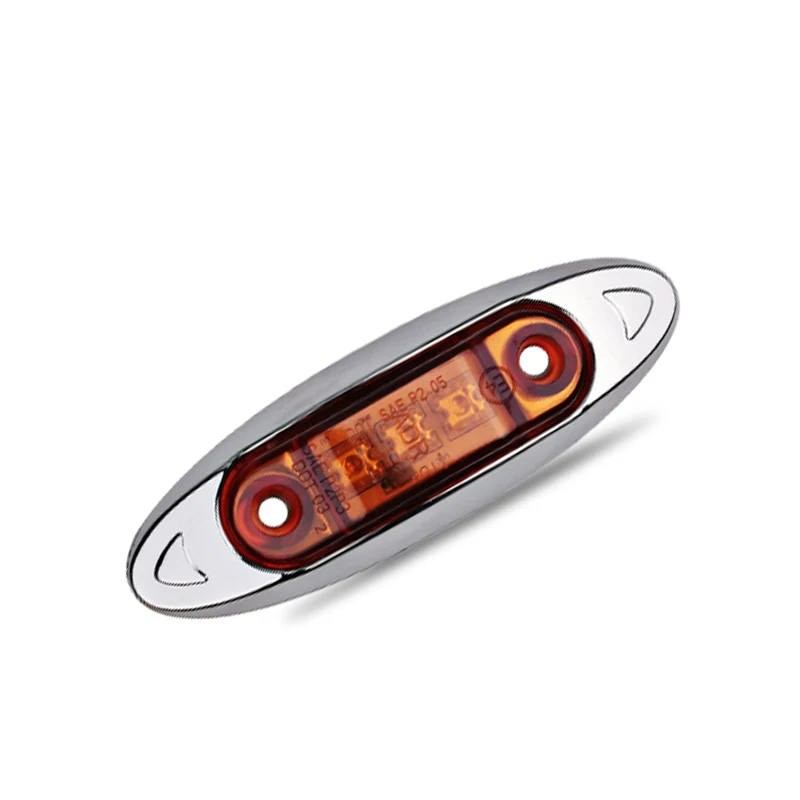 10pcs 3 LED Side Marker Clearance Fish Shape Truck Van Trailer Amber Lamp Light 25cm/9.8inches