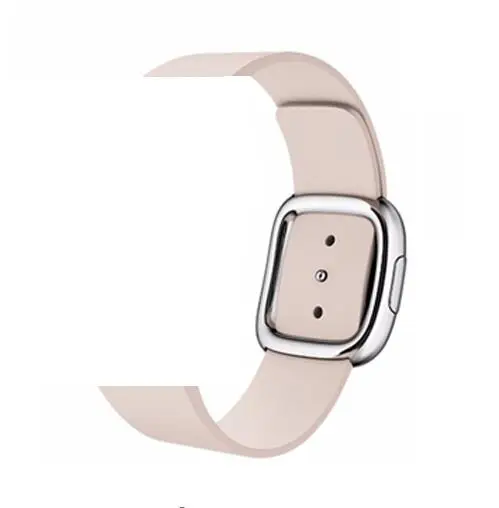 Кожаный современный ремешок с пряжкой для Apple Watch band 4 42 мм/38 мм iwatch band 3 44 мм/40 мм correa браслет аксессуары для часов - Цвет: Розовое золото