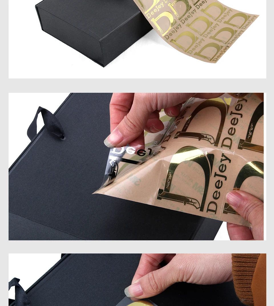 Черные/белые/розовые бумажные упаковочные коробки для наращивания человеческих волос премиум класса, первоклассные подарочные упаковочные коробки, коробка с ручкой из ленты