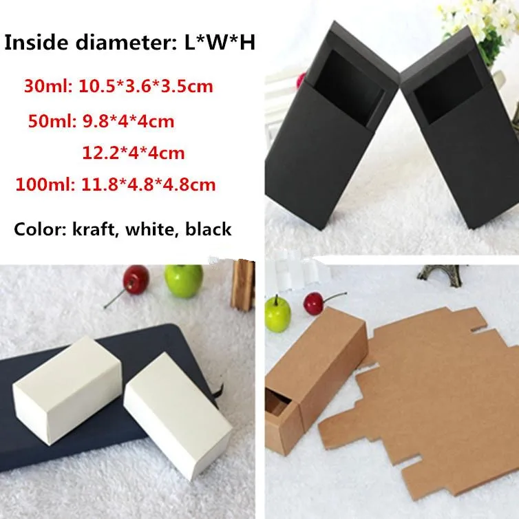 Download 20pcs/lot 30ml/50ml/100ml White Black Kraft Paper Drawer ... Yellowimages Mockups
