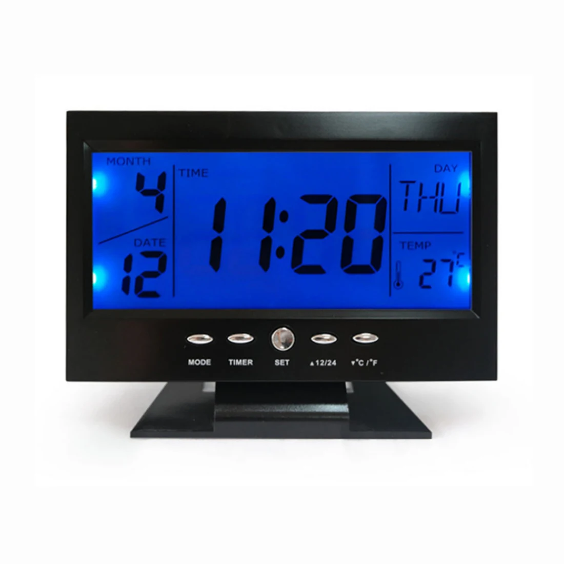 Homingdeco Digital Alarm Clocks lcd Electronic Table Clock Sound Control smart alarm clock travel home office Desk Clocks 2018 Homingdeco Digital Alarm Clocks lcd Electronic Table Clock Sound Control smart alarm clock travel home office Desk Clocks 2018