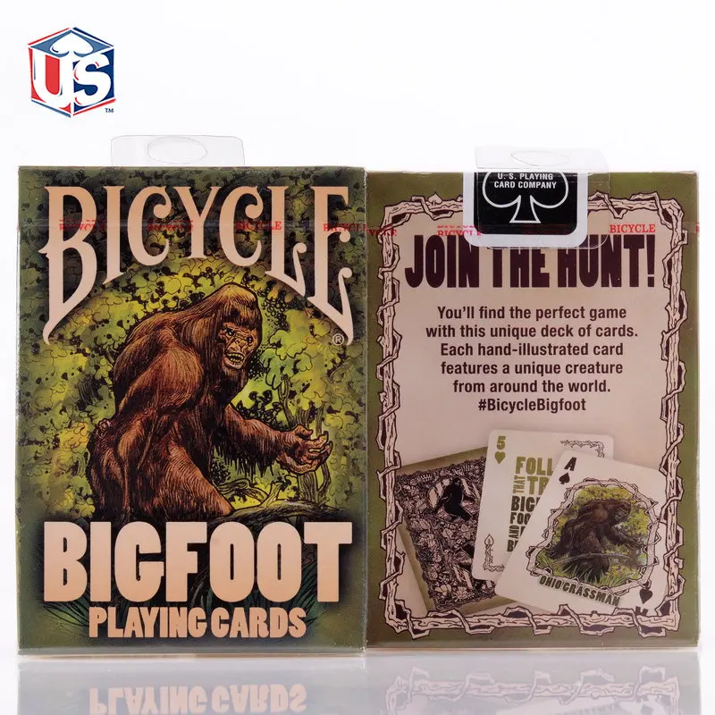 1 колода велосипед BigFoot игральные карты для покера Размер USPCC волшебные карты новые Запечатанные коллекционные карты магические трюки реквизит для микича