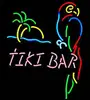 TIKI BAR PARROT PALM Glass Neon Light Sign Beer Bar