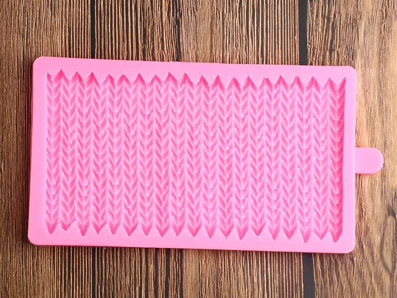 Вязание кружева шаблон помадка силиконовые формы вязать Печатный коврик текстура шаблон украшения торта инструменты шоколадные конфеты формы