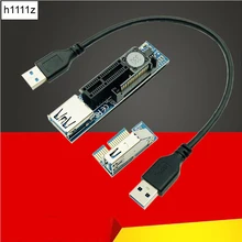 USB 3,0 PCI-E X1 Удлинительный кабель Мощность Расширение SATA шнур PCI Express 1X Riser карты расширения для ПК сетевые карты Графика карты
