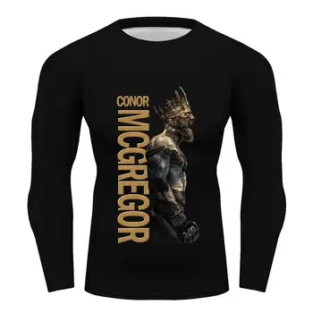 

The King Of Conor McGregor MMA Notorious T Shirt Men Short Sleeve Tops men Compression Shirt long sleeve male
