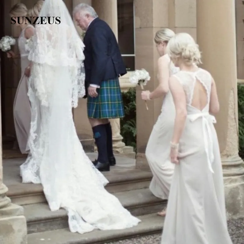 Элегантный кружева невесты нарядные платья для свадьбы топ из тонкой кисеи танк-line Свадебные платья с открытой спиной Пром Одежда SBD163