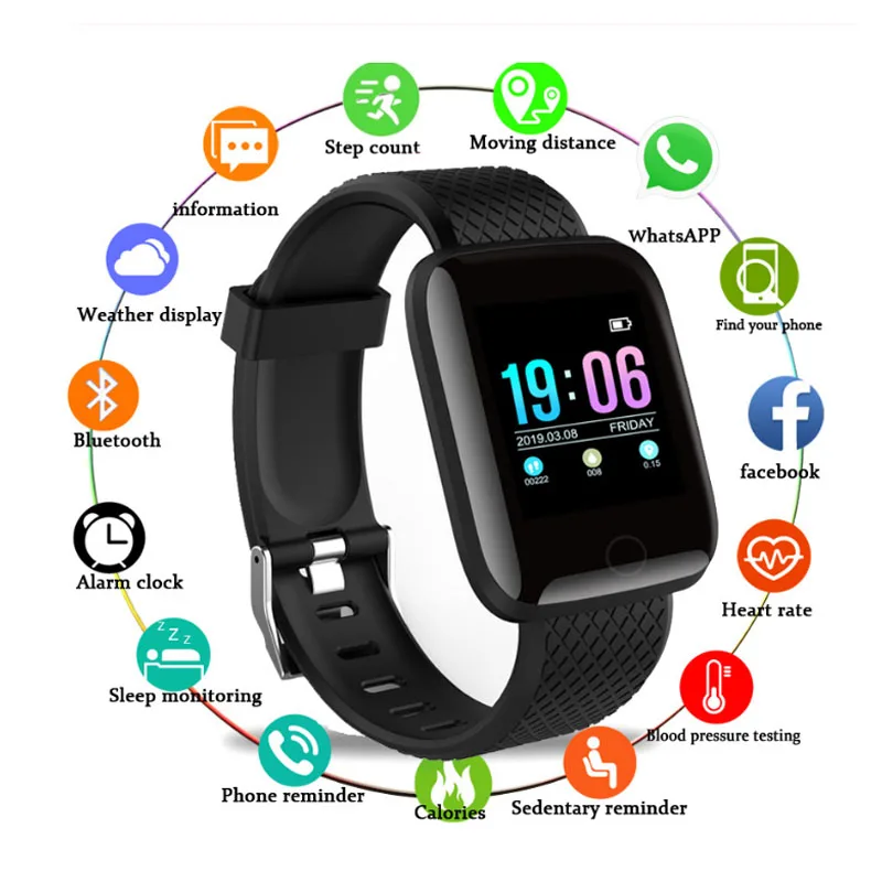 Comprar Pulsera inteligente Medición de la presión arterial reloj de seguimiento de la aptitud impermeable Monitor de ritmo cardíaco podómetro banda inteligente mujeres hombres