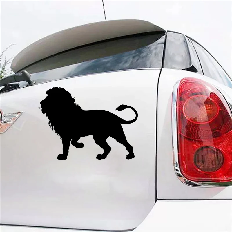 

CS-366#14.7*20cm lion funny car sticker and decal silver/black vinyl auto car stickers
