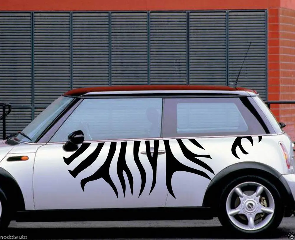 Car Zebra Stripe Animal Sport for MINI cooper Vinyl Door Decal Side