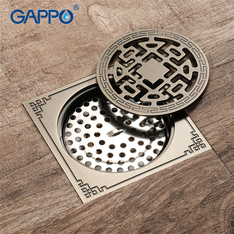 Buy GAPPO Drains square Art Carved bathroom shower