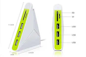 

High Quality Universal High Speed LED light Mini 3 in 1 USB 2.0 Hubs 3 Port