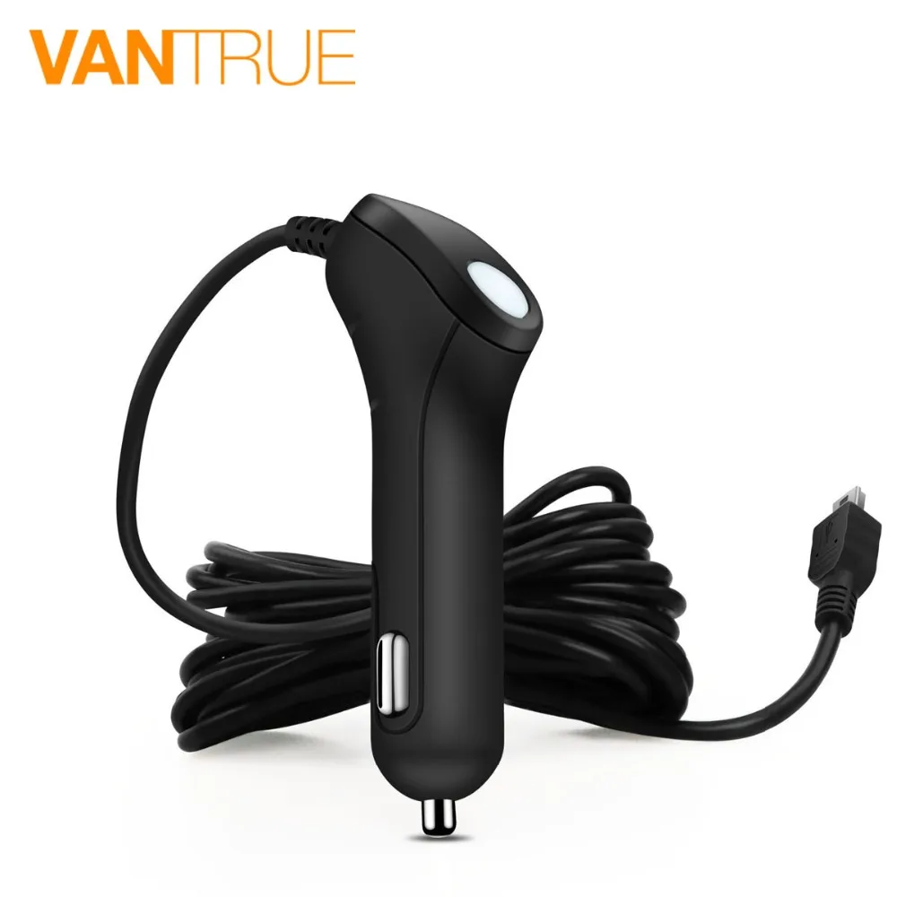 

Vantrue Car Dash Cam Charger 5V 2A Power Supply Cable with Extra Mini USB Port Adapter for Car DVR, GPS Navigation, Mobile Phone