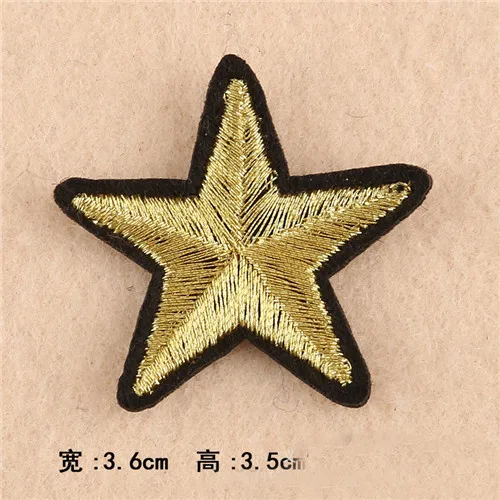 10pcs Small star embroidered patch DIY cartoon badge hat  logo accessories of iron on application  transfers 