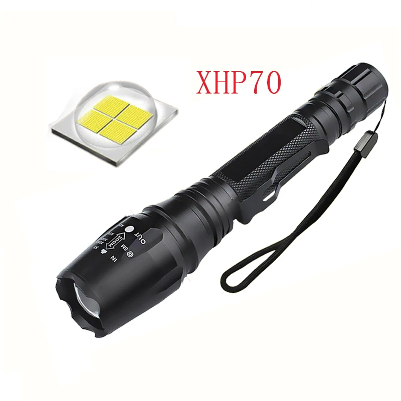 Litwod Z10V5 CREE XHP70 Тактический мощный охотничий светодиодный фонарь 1000 люмен с зумом для 2x18650 аккумуляторов