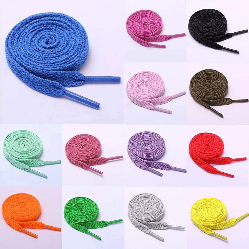 

1 pair of polyester Flat Shoelaces 6 colors 120cm Laces for Sneakers women shoe lace Sport women men Shoes laces