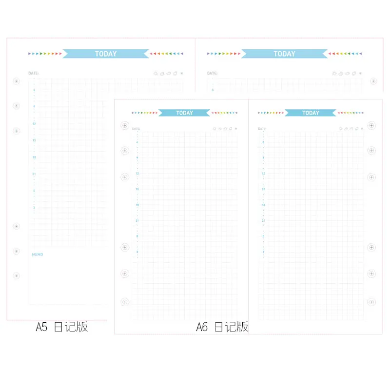 Candy multi виды внутренней бумаги для ядра спиральной тетради: неделя/день/месяц планировщик, список