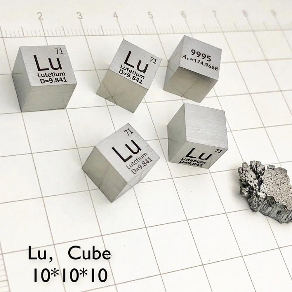 

Metal Lutetium Cube Rare Earth for Element Collection Science Experiment High Purity 99.95% 10x10x10mm Lu Cube for Research