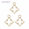 Pendentif en forme de losange en alliage doré, pour boucles d'oreilles, collier, Bracelet, cintre, breloques en métal, accessoires de bricolage, livraison directe, 20 pièces ► Photo 1/6