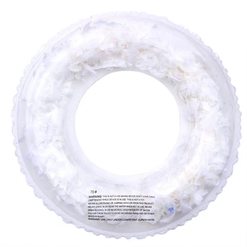 

Inflatable swimming ring transparent water floating toy swimming pool swimming ring transparent 5 colors feather