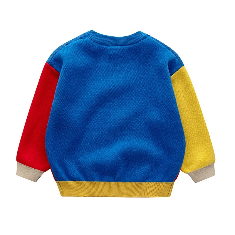 New Children's Clothing Boys and Girls Crayons Xiaoxin Superman Captain America Super Mario Children's Cartoon Sweater