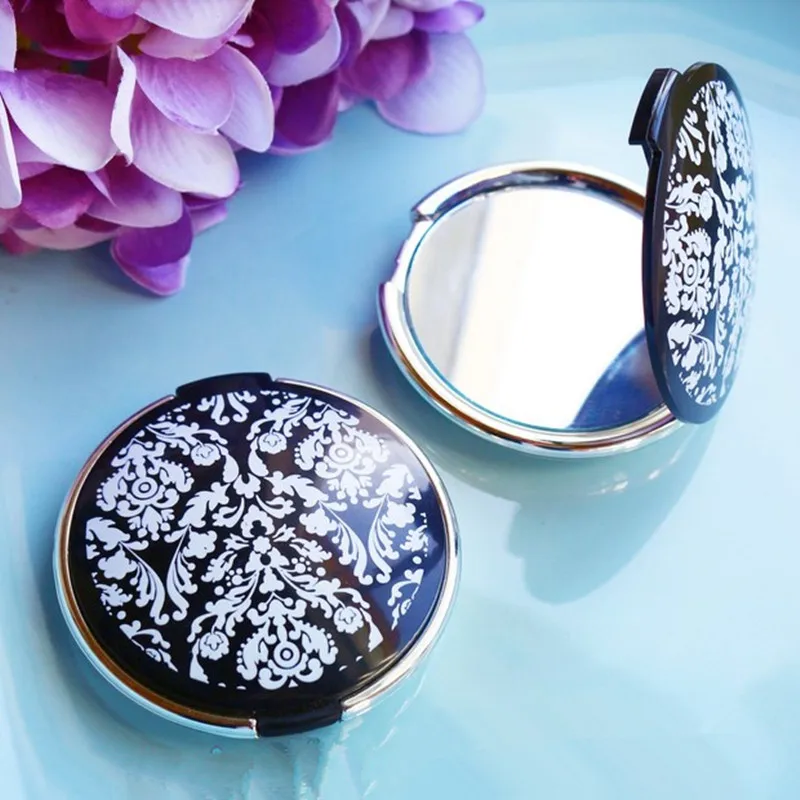 

Wedding favor and giveaways for guests--Damask Elegant Make up Mirror Compact Favors bridal shower party gifts favors 10pcs/lot