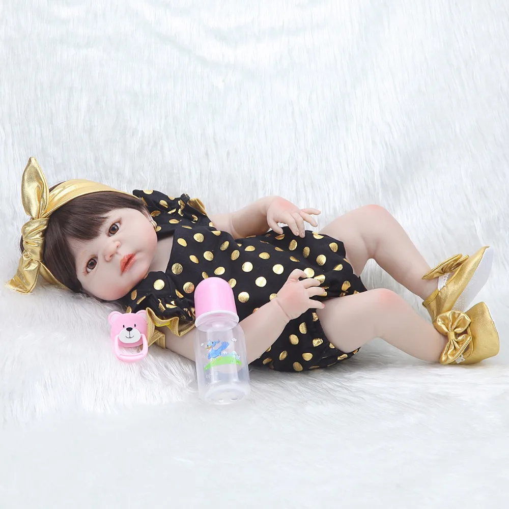 Силиконовые куклы reborn baby для всего тела девочек светлые волосы 22 дюйма menina silicone 55