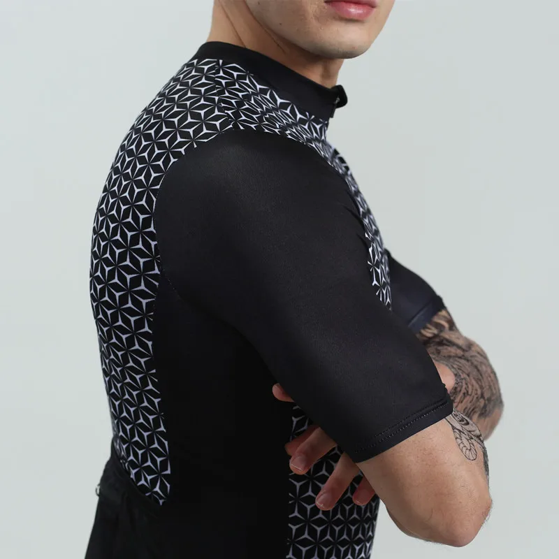 2019 summer men short sleeve cycling jersey set BOESTALK selling high quality black bike clothing ciclismo triathlon suit custom