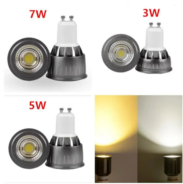 

GU10 E27 E14 GU5.3 MR16 3W/5W/7W/9W COB dimmable LED Spot Light Bulbs Lamp Warm White/Cool White High Brightness Spotlight