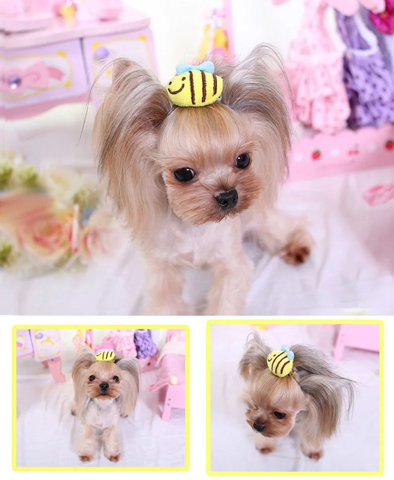 Newest-Cute-Pet-Dog-Cat-dog-grooming-Hairpin-Beauty-Supplies-Cartoon-Strawberry-Frog-Bee-Bows-Hair-Clips-Headwear-PL0124 (10)