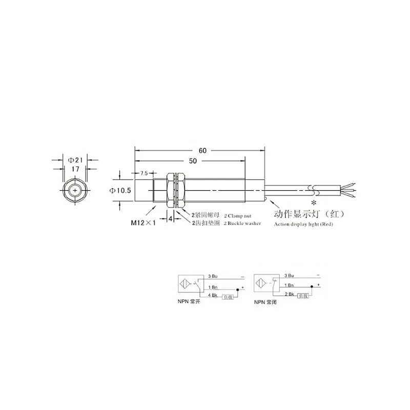 M18 1-10 мм DC 6-36 в NPN NO LJC18A3-H-Z/BX Индуктивный датчик приближения Переключатель