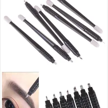 1 шт. микроблейдинг ручная одноразовая Татуировка ручка с иглами бровей татуировки перманентный макияж 7F-18U булавки иглы Лезвия для вышивания