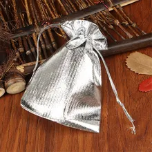 500 шт/партия посеребренный атласный мешочек для подарков 7x9 см маленькие ювелирные подвески упаковочные сумки для вечеринок, на подарок, для конфет подарочные сумки мешочки с завязками