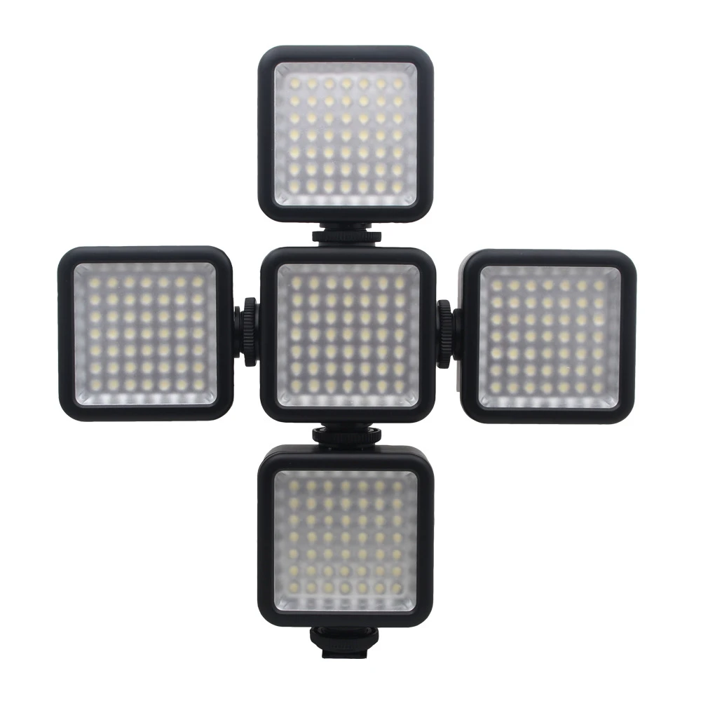 melhor Bolso Mini Câmera Fotográfica LED Luz De Vídeo 6000 k Noite Preencher Luz led w 3 Mounts Hot Shoe para Nikon canon DSLR DV Suave 4