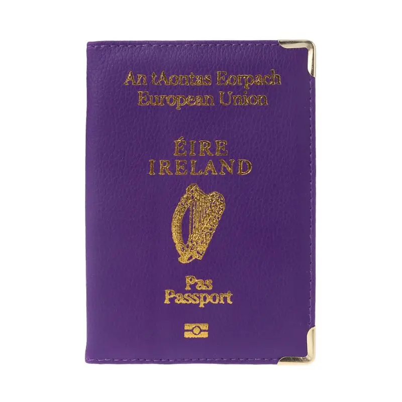 

Simple Ireland Passport Card Holder Wallet Pu Leather Cover Protector Travel Passport Organizer