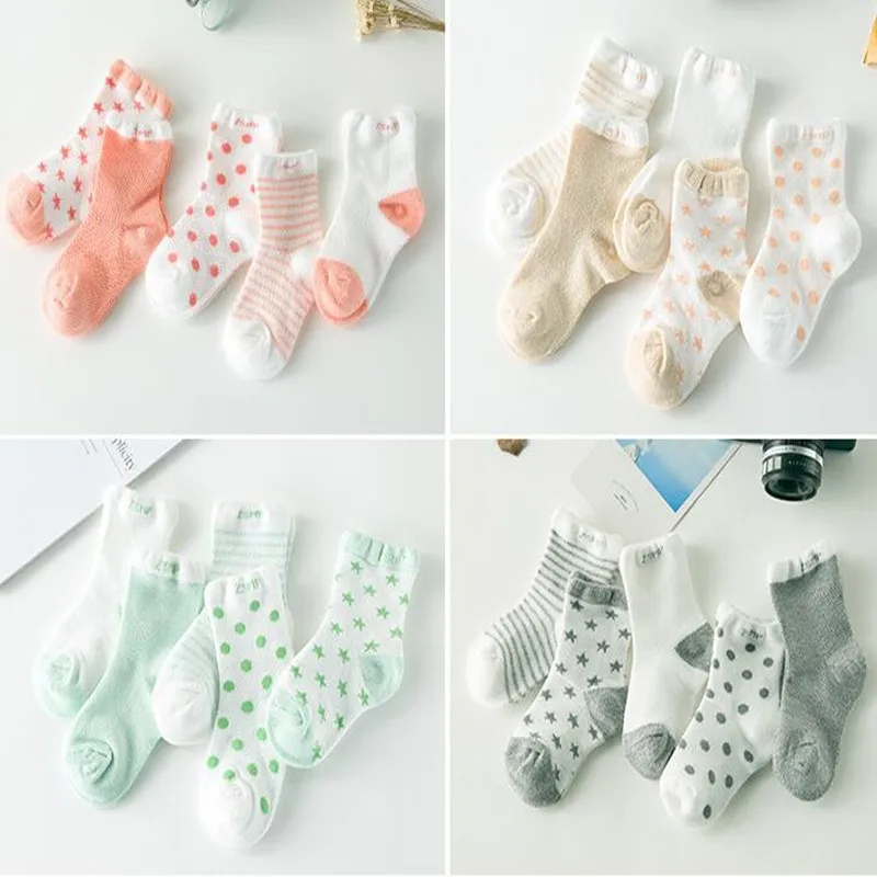 

10PCS=5PAIRLS cute baby socks baby clothing New baby boy girls S2W-E39R