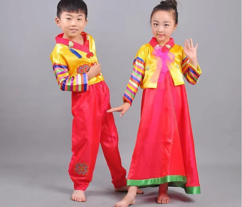 Национальная Фотографическая платье ханбок детская Корейская танцевальная одежда для девочек платье одежда с драгоценными камнями сценическая одежда