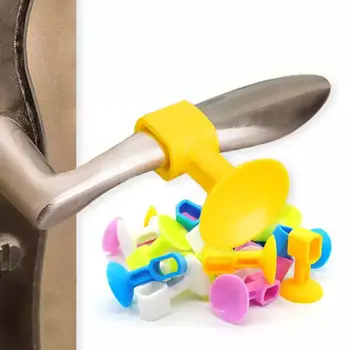 

2 Pcs Practical Door Handle Silicone Anticollision Sucker Home Door Protecting Pad Mute Silencer Suction Door Stops Mats