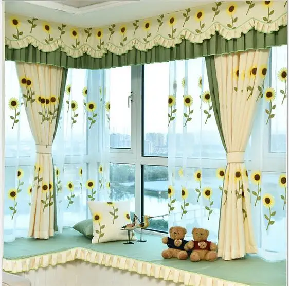 Achetez en gros tournesol rideaux en ligne à des grossistes ... Décor Baie rideaux
