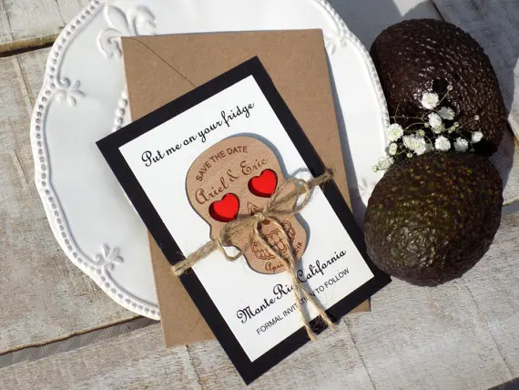 

Skull Wood Save-the-Date Magnet, Wood Magnet, Skull Wooden Magnet, Skull Save The Date Magnet Wooden Save The Date Magnet Save T