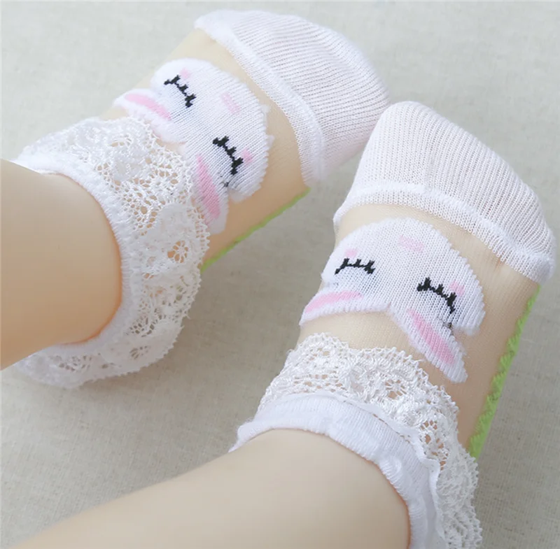 Милые кружевные сетчатые летние носки с цветочным узором для новорожденных хлопковые носки для маленьких девочек Нескользящие носки с крыльями ангела Calcetines Skarpetki Sokken - Цвет: 5