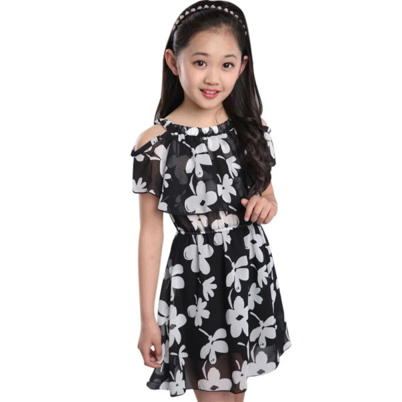 

Baby Girls Dresses Summer Children's Clothing Kids Floral Dress Chiffon Princess Costume Girls Kids Vestidos