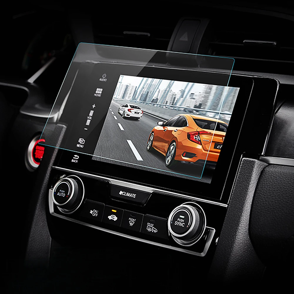 

Car GPS Navigation Screen Tempered Glass Steel Protective Film For Honda Civic 10th 4d Sedan 2016 2017 2018 Accessories