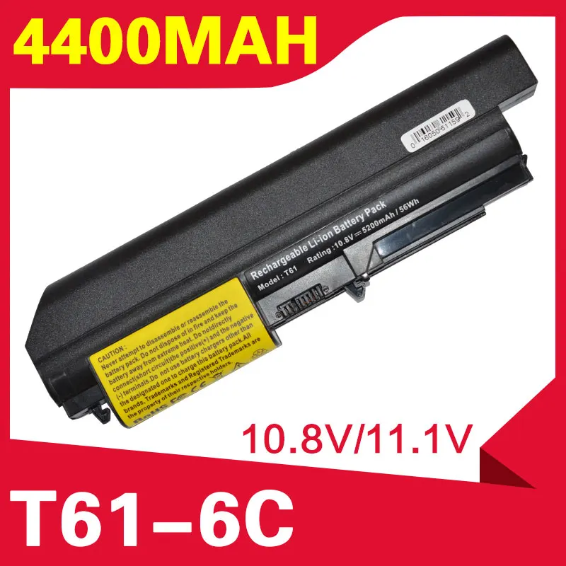

ApexWay 6 cells 4400mAh laptop Battery For IBM Lenovo ThinkPad T61 T61p R61 R61i T61u R400 t400