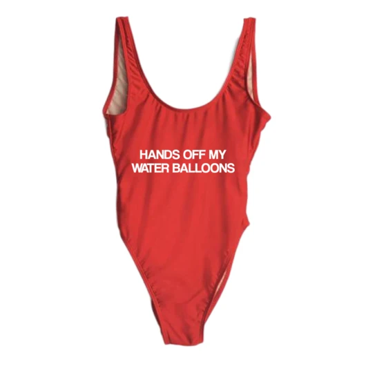 

HANDS OFF MY WATER BALLOONS ONE PIECE women fashion new summer swimwear swimsuit bodysuit one piece bathing suit beachwear