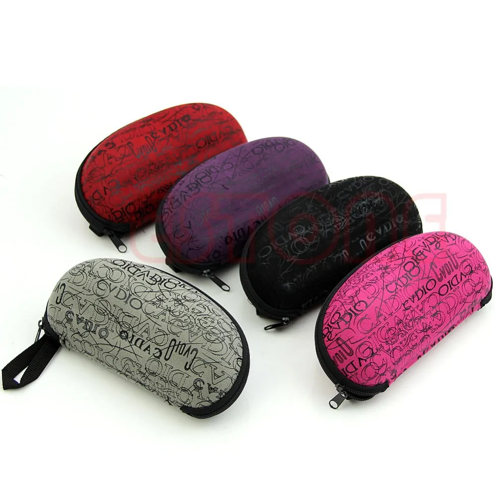 Protable Zipper Colorful Cover Sunglasses Case For Women Glasses Box