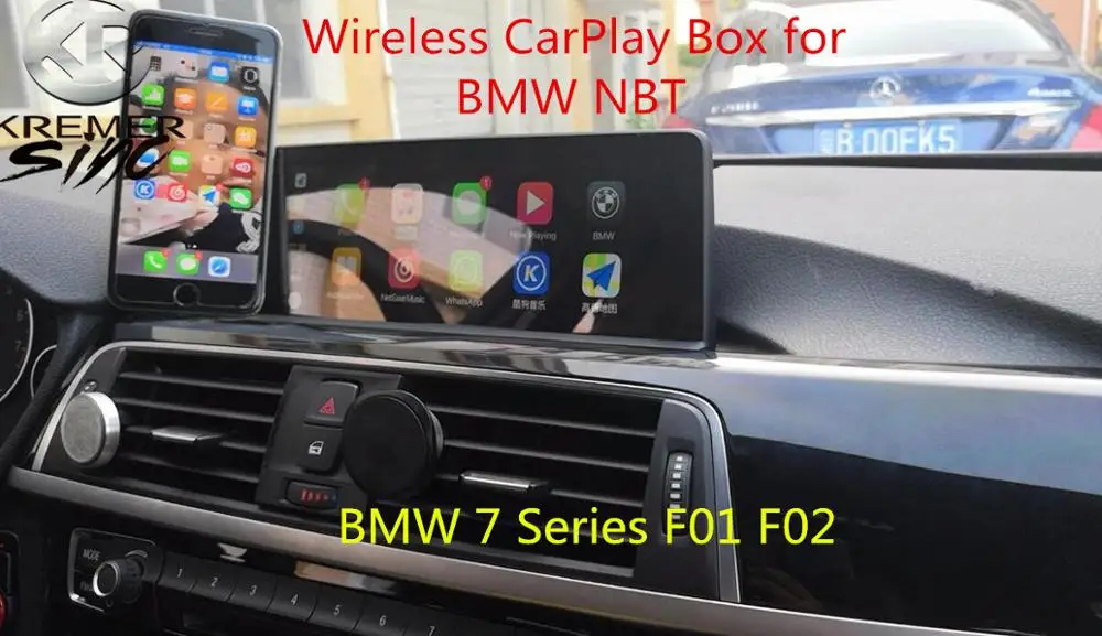 Aftermarket Беспроводная коробка CarPlay для BMW NBT системы BMW 7 серии BMW F01 F02 Поддержка камеры заднего вида