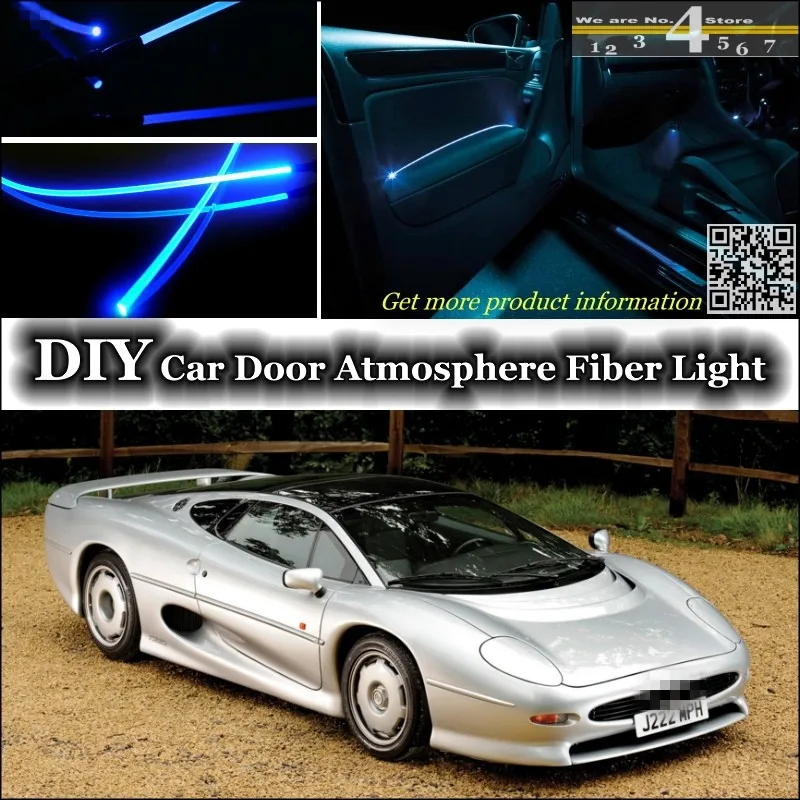 interior Ambient Light Tuning Atmosphere Fiber Optic Band Lights For Jaguar XJ220 Inside Door Panel illumination Not EL light