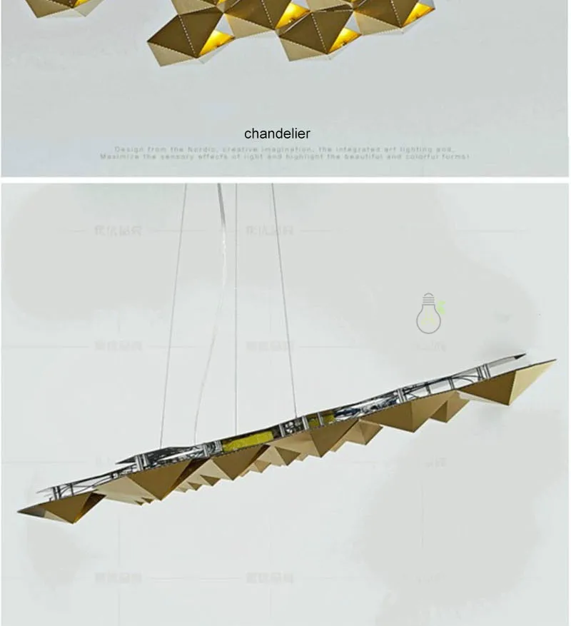 Современная подвеска из нержавеющей стали подвесные светильники для гостиной спальни виллы современное освещение люстры Золотое тело