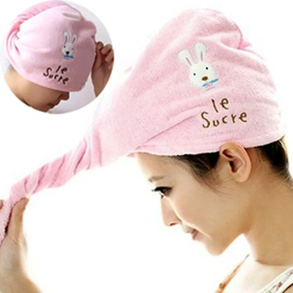 Dropshipping Microfiber Hair Turban Quickly Dry Hat Wrapped Towel Bathing Cap | Дом и сад